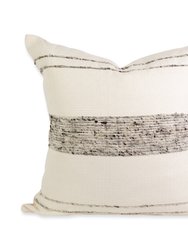 Bogota Pillow - Ivory With Grey Stripes - Ivory With Grey Stripes