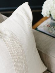 Bogota Pillow - Ivory With Ivory Stripes