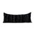 Carmen Lumbar Pillow Large - Black With Grey/Ivory Stripes - Black With Grey/Ivory Stripes