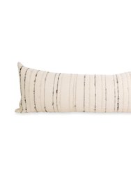 Carmen Lumbar Pillow Large - Ivory With Grey/Ivory Stripes - Ivory With Grey/Ivory Stripes