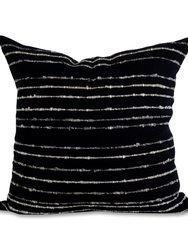 Carmen Pillow - Black With Grey/Ivory Stripes - Black With Grey/Ivory Stripes
