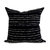 Carmen Pillow - Black With Grey/Ivory Stripes - Black With Grey/Ivory Stripes