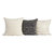 Cartagena Pillow - Black With Ivory Stripes