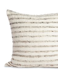 Cartagena Pillow - Ivory With Grey Stripes - Ivory With Grey Stripes