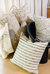 Cartagena Pillow - Ivory With Grey Stripes