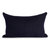 Medellin Lumbar Pillow Small - Black With Ivory Stripes