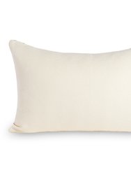 Medellin Lumbar Pillow Small - Ivory With Grey Stripes