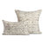 Medellin Lumbar Pillow Small - Ivory With Grey Stripes