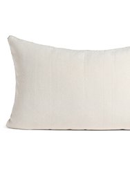 Medellin Lumbar Pillow Small - Ivory With Ivory Stripes