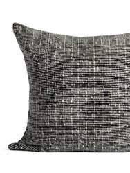 Medellin Pillow - Black With Ivory Stripes - Black With Ivory Stripes