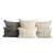 Medellin Pillow - Black With Ivory Stripes
