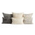 Medellin Pillow - Ivory With Ivory Stripes