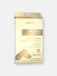 24K Gold & Retinol Anti-Aging Under Eye Pads: 5 Pairs