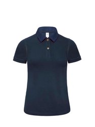 B&C Denim Womens/Ladies Forward Short Sleeve Polo Shirt (Denim/ Navy) - Denim/ Navy