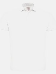 B&C ID.001 Mens Short Sleeve Polo Shirt (White) - White