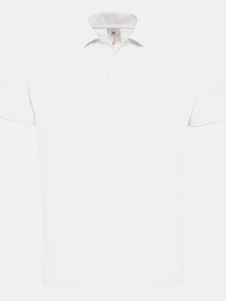 B&C ID.001 Mens Short Sleeve Polo Shirt (White) - White