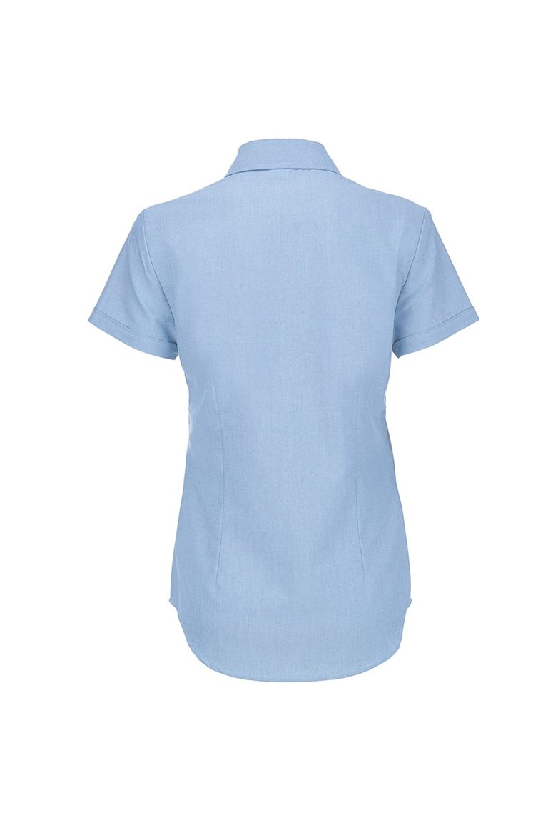 B&C Ladies Oxford Short Sleeve Shirt / Ladies Shirts (Blue Chip)