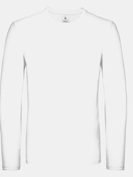 B&C Mens E150 Long Sleeve T-Shirt (White) - White