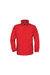 B&C Mens Ocean Shore Waterproof Hooded Fleece Lined Jacket (Red) - Red