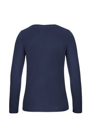 B&C Womens/Ladies E150 Long sleeve T-Shirt (Navy)