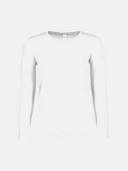 B&C Womens/Ladies E150 Long sleeve T-Shirt - White