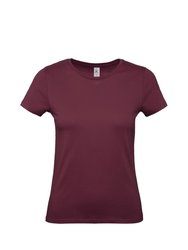 B&C Womens/Ladies E150 T-Shirt (Burgundy) - Burgundy