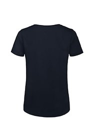 B&C Womens/Ladies Favourite Organic Cotton Crew T-Shirt (Navy Blue)