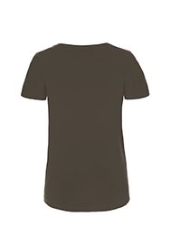 B&C Womens/Ladies Favourite Organic Cotton V-Neck T-Shirt (Khaki)