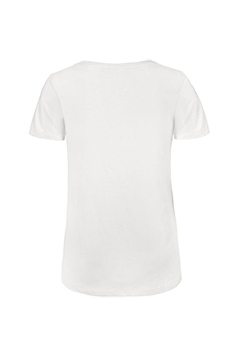 B&C Womens/Ladies Favourite Organic Cotton V-Neck T-Shirt (White)