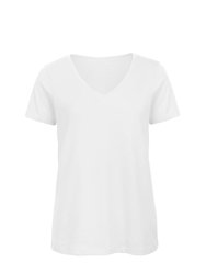 B&C Womens/Ladies Favourite Organic Cotton V-Neck T-Shirt (White) - White