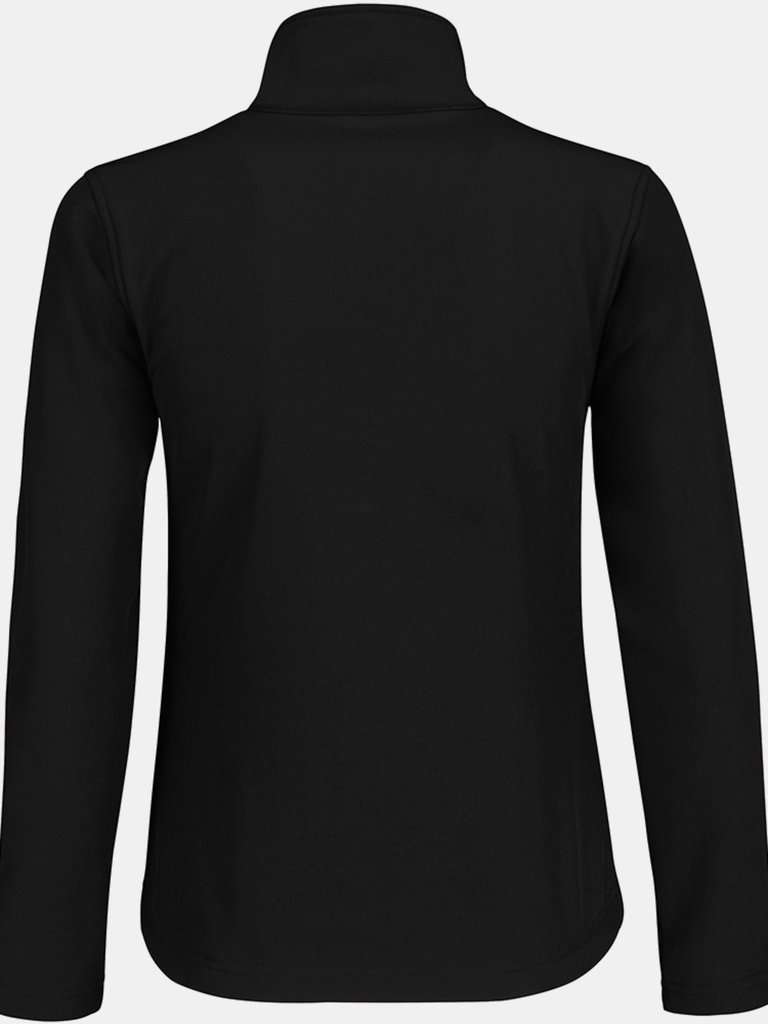 B&C Womens/Ladies Water Repellent Softshell Jacket (Black/ Black)