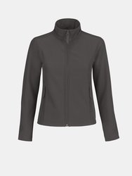 B&C Womens/Ladies Water Repellent Softshell Jacket (Dark Gray/ Neon Orange) - Dark Gray/ Neon Orange