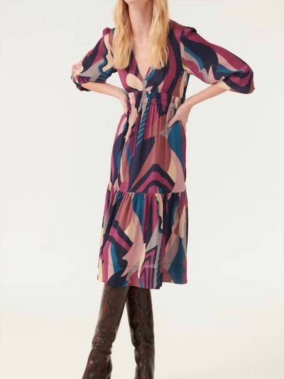 Ba&sh Wina Midi Dress In Maroon Pattern product