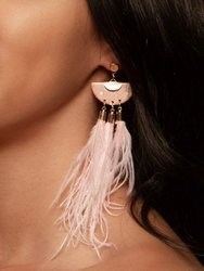 Blush Ostrich Feather Dangle