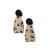 Leopard Dangle Earrings - Tan