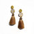 Metis Dangle With Silk Tassel Earrings - Brown