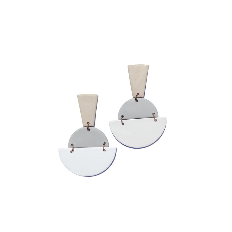 Mia Statement Earrings - White