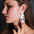 Rhea Dangle Earrings - White/Gold