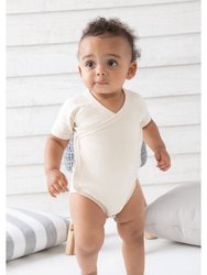 Babybugz Baby Unisex Organic Cotton Kimono Bodysuit (Natural)