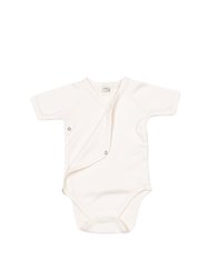 Babybugz Baby Unisex Organic Cotton Kimono Bodysuit (Natural) - Natural