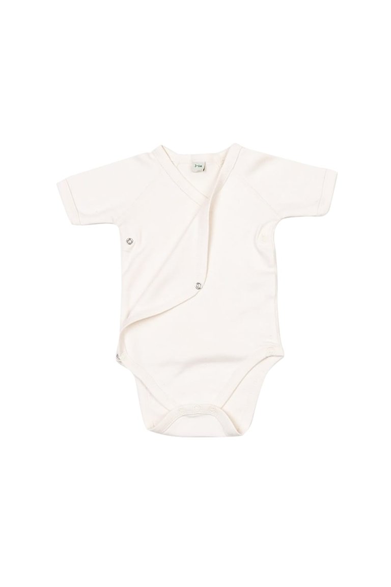 Babybugz Baby Unisex Organic Cotton Kimono Bodysuit (Natural) - Natural