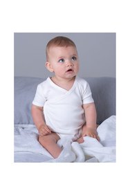 Babybugz Baby Unisex Organic Cotton Kimono Bodysuit (White)