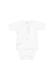 Babybugz Baby Unisex Organic Cotton Kimono Bodysuit (White) - White