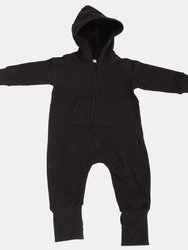 Babybugz Plain Baby All In One / Sleepsuit (Black) - Black