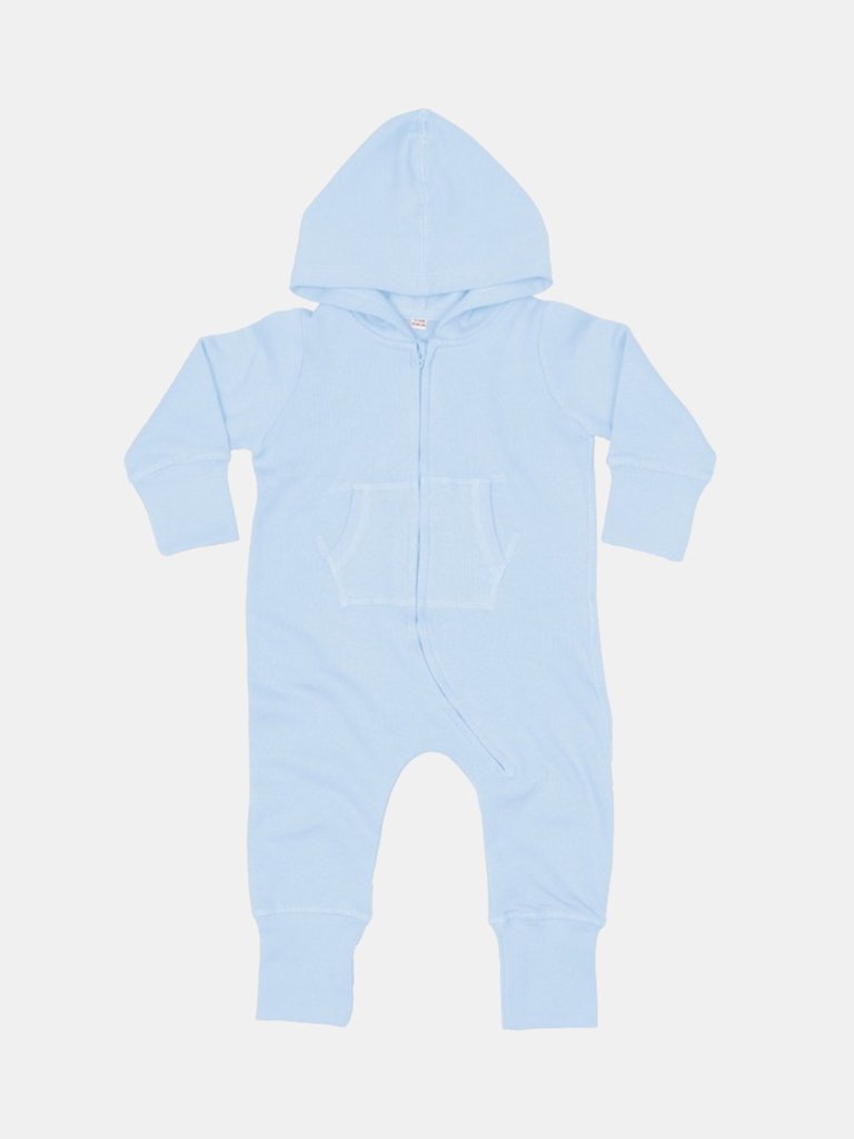 Babybugz Plain Baby All In One / Sleepsuit (Dusty Blue) - Dusty Blue