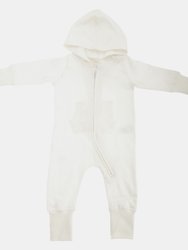 Babybugz Plain Baby All In One / Sleepsuit (Vanilla) - Vanilla