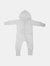 Babybugz Plain Baby All In One / Sleepsuit - Washed Grey Melange