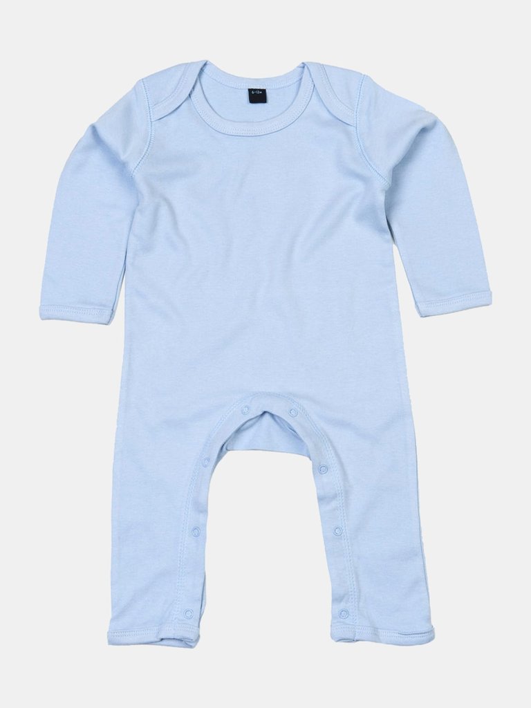 Babybugz Unisex Baby Long Sleeved Rompersuit (Dusty Blue) - Dusty Blue