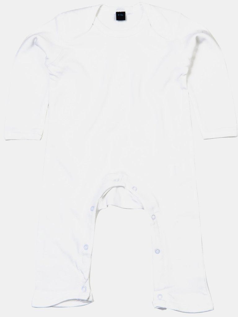 Babybugz Unisex Baby Long Sleeved Rompersuit (White) - White