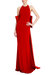 Breathtaking Halter Gown with Mikado Bow - Red